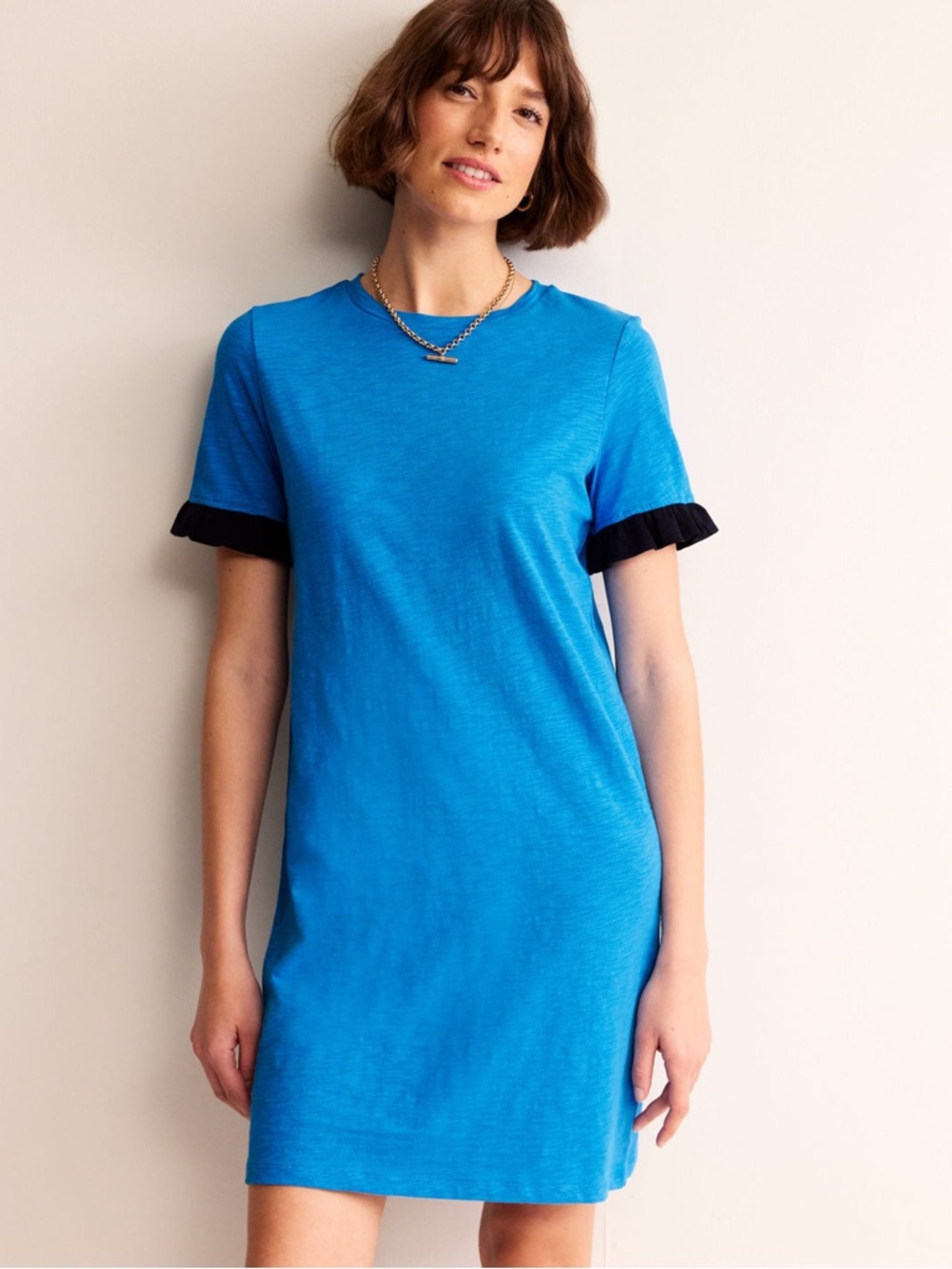Boden NWT Emily Ruffle Sleeve Cotton Dress, Sz 10